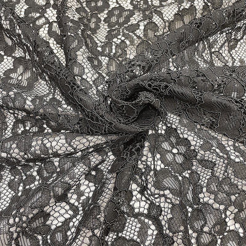 Lace Trim Dress Eyelash Nylon Lace Fabric for Women's Wear Wholesale S 8